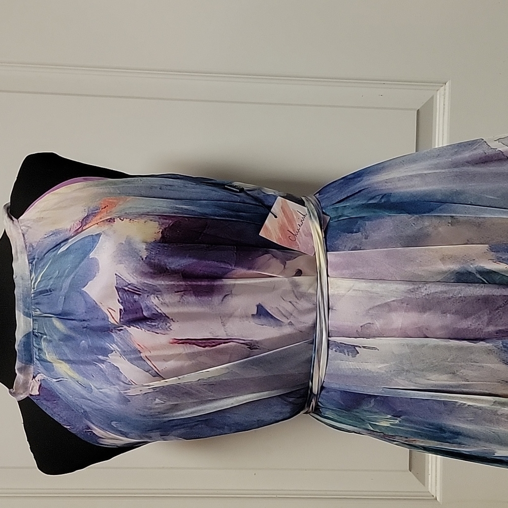 Chicwish watercolor floral print maxi slip dress new with tag